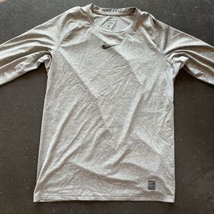 Nike Pro Dri-Fit grey long sleeve active wear